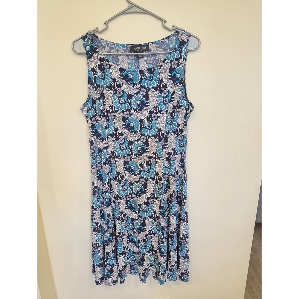 Perceptions Paisley Dress Medium Boho Retro‎ 70s Revival Art Teacher Indie